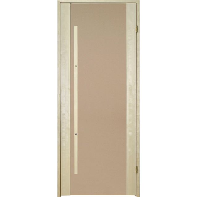 Saunan ovi Prosauna Sarastus 7x19 pronssin värinen lasi haapa