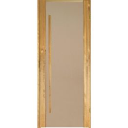 Saunan ovi Prosauna Sarastus 7x19  pronssin värinen lasi lämpökäsitelty haapa