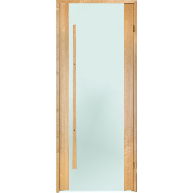 Saunan ovi Prosauna Sarastus 8x19 etsattu lasi leppä