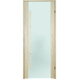 Saunan ovi Prosauna Sarastus 9x19 etsattu lasi haapa