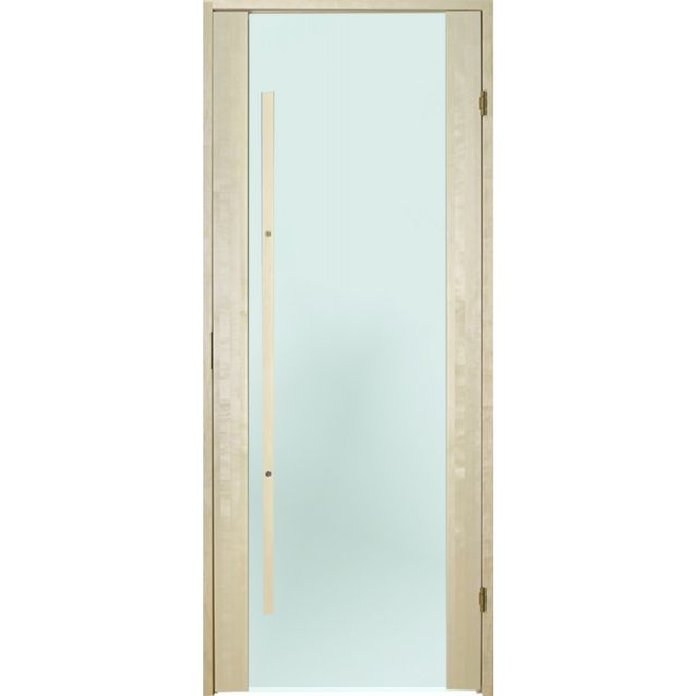 Saunan ovi Prosauna Sarastus 9x19 etsattu lasi haapa