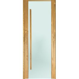 Saunan ovi Prosauna Sarastus 9x19 etsattu lasi lämpökäsitelty haapa