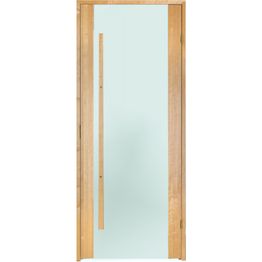 Saunan ovi Prosauna Sarastus 9x19 etsattu lasi tervaleppä