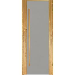 Saunan ovi Prosauna Sarastus 9x19 harmaa lasi lämpökäsitelty haapa