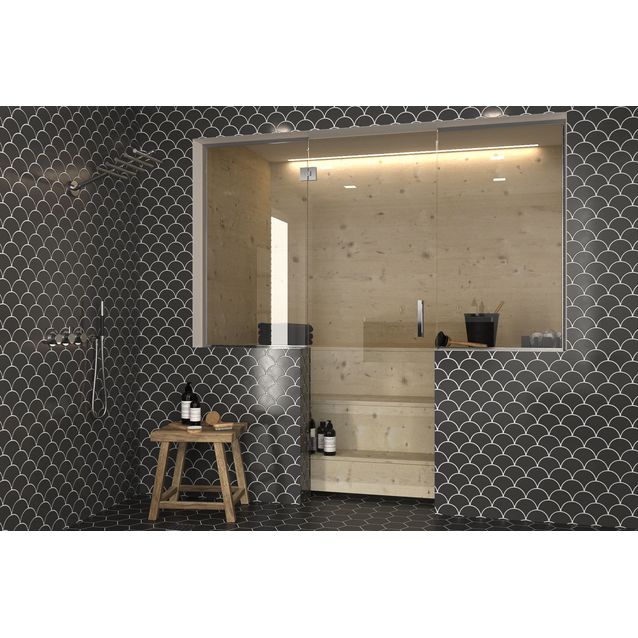 Saunan lasiseinä Hietakari Classic 649 ovi + 2 sivulasia