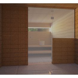 Saunan lasiseinä Vihtan 11 ovi + ylälasi + sivulasi harmaa