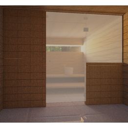 Saunan lasiseinä Vihtan 11 ovi + ylälasi + sivulasi pronssi