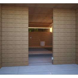 Saunan lasiseinä Vihtan 17 ovi + ylälasi kirkas