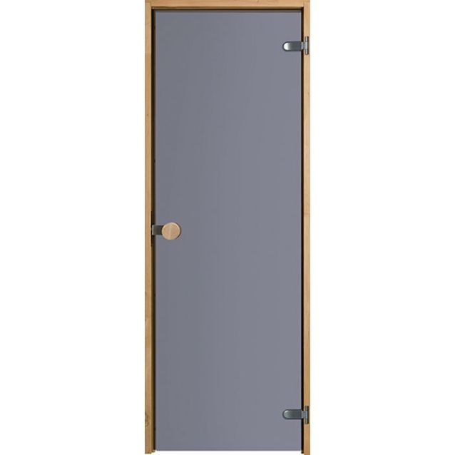 Saunan ovena harmaa lasiovi Swedoor Sauna-perussaunanovisetti 83