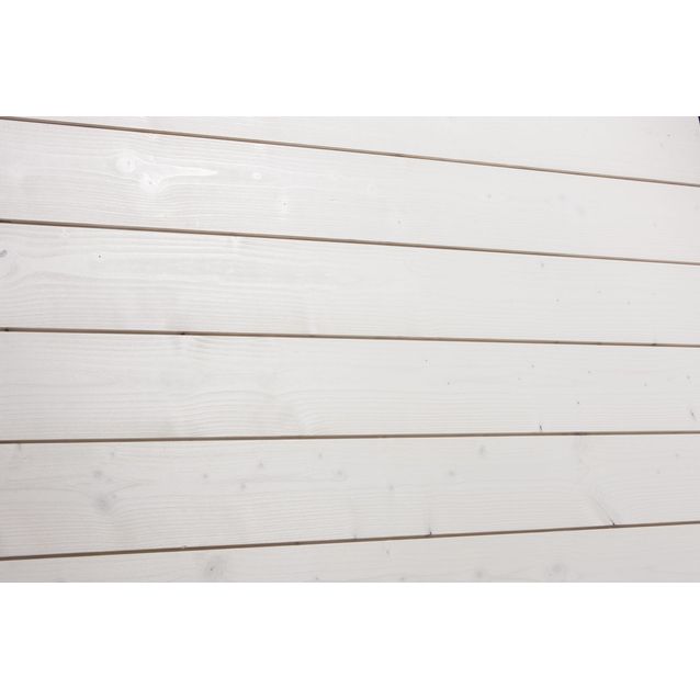 Saunapaneeli Aure Kuusi STS/V PN 14x120x2670 mm kuultovalkoinen saunasuoja