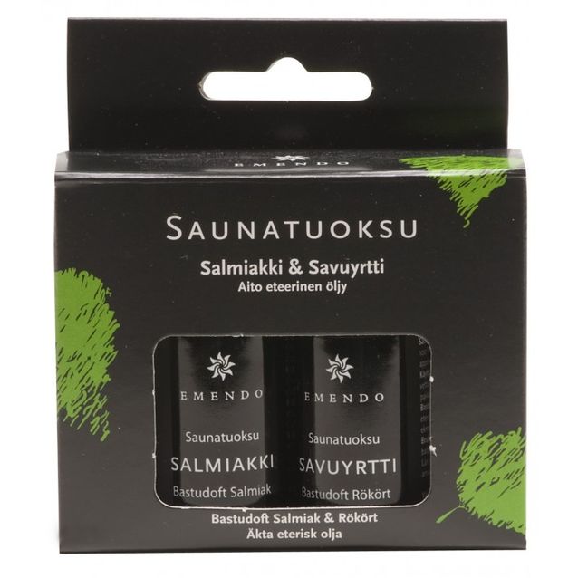 Saunatuoksut emendo salmiakki ja savuyrtti 2x10 ml