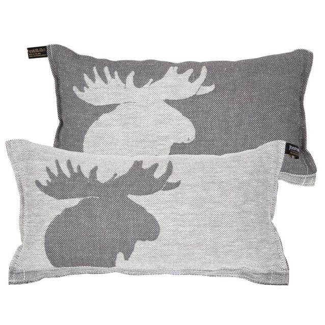 Saunatyyny Jokipiin Pellava Kaiku 22x40 cm valkoinen/tummanharmaa