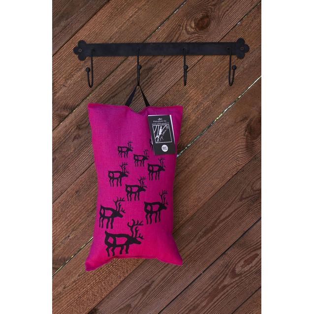 Saunatyyny Pikkupuoti Porot Pellava 20x37 cm fuksia