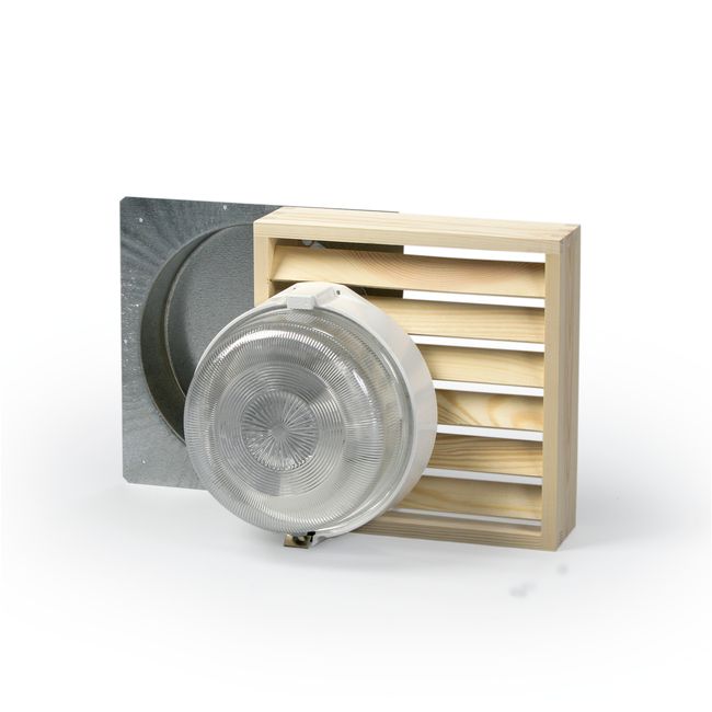 Saunavalaisin AVH11.1 60W E27 250x250x70 mm vaalea mänty uppoasennus