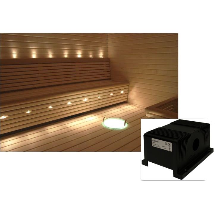 Saunavalaistussarja Cariitti VPAC-1527-B532 1-4 m² + LED-projektori + 5 valokuitua