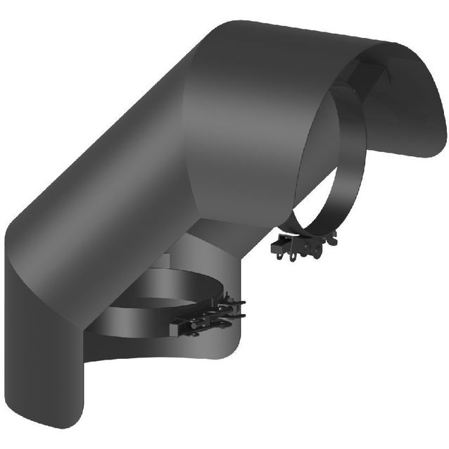 Savuputken suoja Jeremias, mutka 90°, Ø120