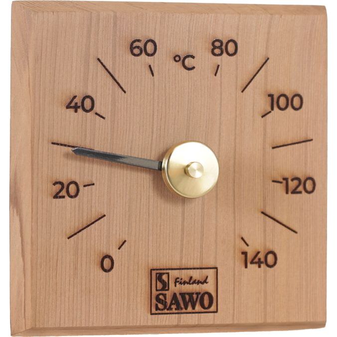 Saunan lämpömittari SAWO Kanto, 116x116x26mm, setri