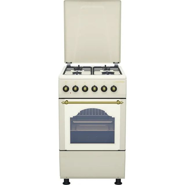 Kaasuliesi Schlosser FS5403MAZC sähköuunilla, 50 cm, beige