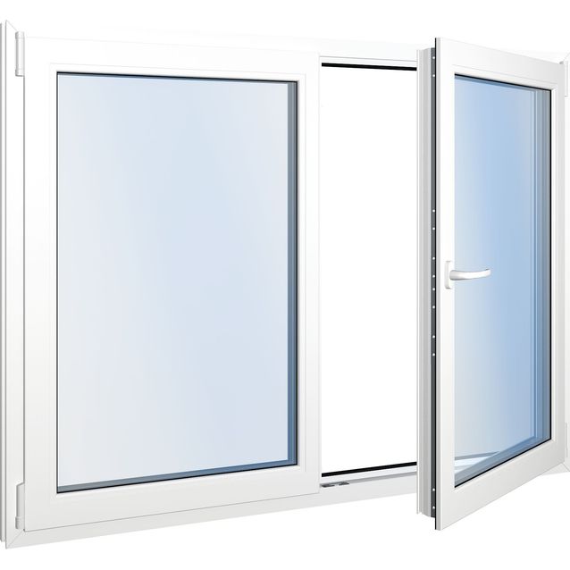 Seicom Classic RO 3K 3-lasinen kippi-ikkuna, PVC, B-malli yksiaukkoisella karmilla, leveys 1900 - 1990 mm