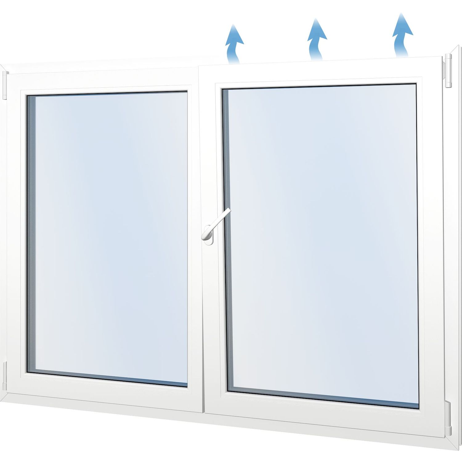 Seicom Classic RO 2K 2-lasinen kippi-ikkuna PVC B-malli yksiaukkoisella karmilla lisäkuva 2