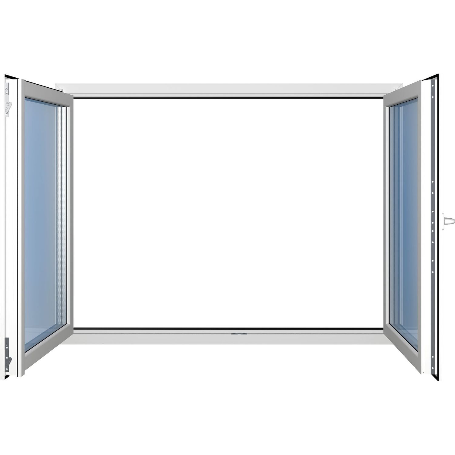 Seicom Classic RO 2K 2-lasinen kippi-ikkuna PVC B-malli yksiaukkoisella karmilla lisäkuva 4