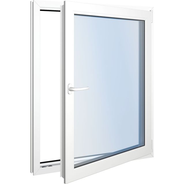 Seicom Classic DK 3K 3-lasinen perusikkuna, PVC, A-malli, leveys 900 mm