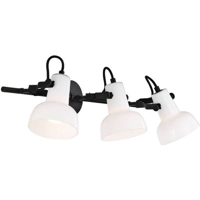 Seinä-/kattovalaisin Nordlux Parson, 3-osainen, 525x255mm, musta/opaalilasi