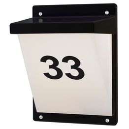 Seinä-/numerovalaisin Airam Vino, max 20W, 285x205mm, IP65, musta/opaali