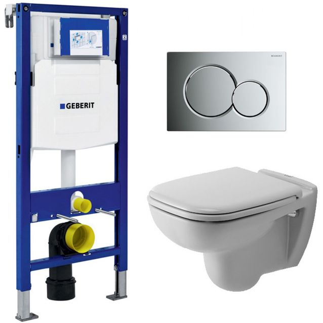 Seinä-WC -paketti Duravit D-code Geberit Duofix 112