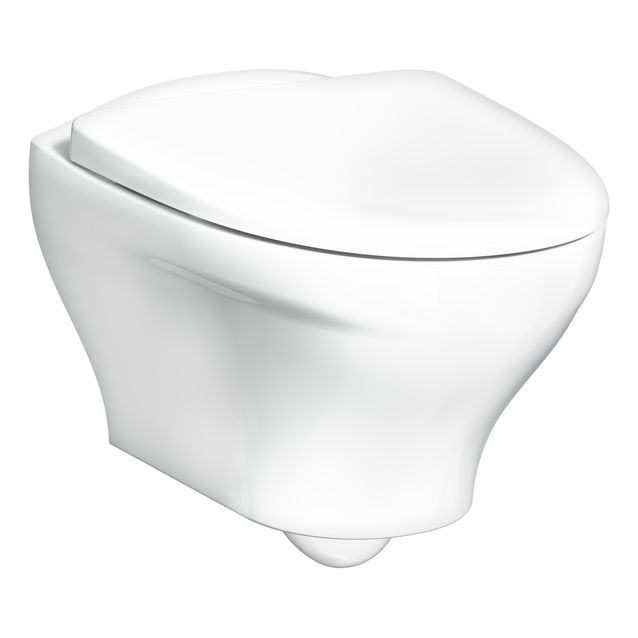 Seinä-WC Gustavsberg Estetic 8330, Hygienic Flush, C+, Soft Close, valkoinen