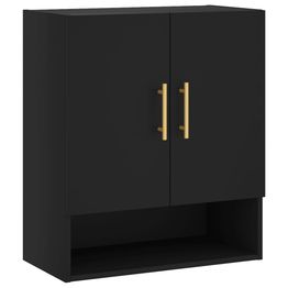 Seinäkaappi musta 60x31x70 cm tekninen puu (29893)