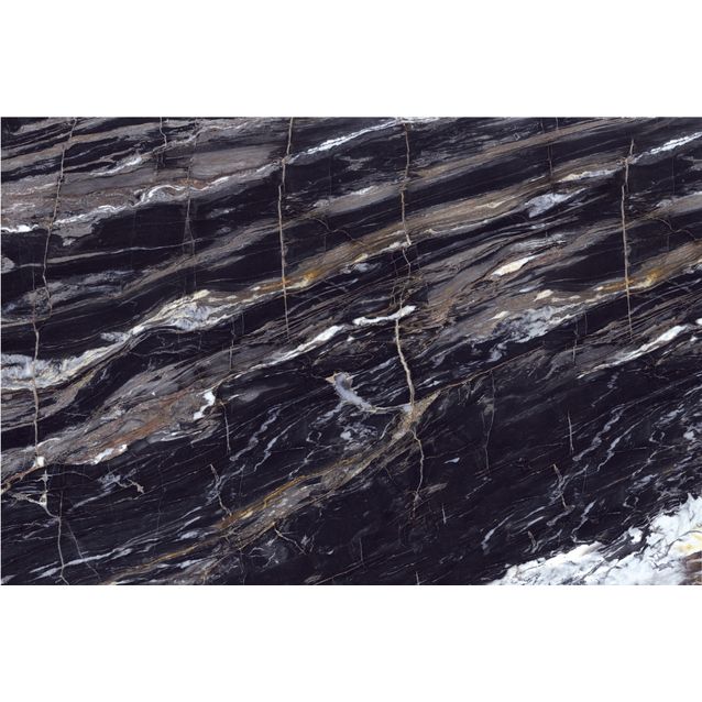 Seinälaatta Caisla Luxury Black Thunder 600x600 mm musta/kulta