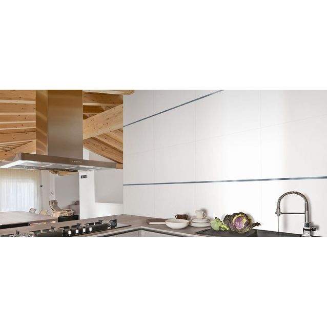 Seinälaatta Kymppi-Lattiat Pure White Matte matta 298x598 mm rektifioitu