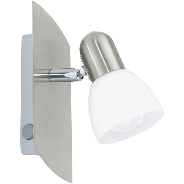 Seinäspotti Enea 190x70 mm valkoinen/harjattu teräs