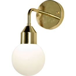 Seinävalaisin Aneta Lighting Florens IP44 messinki/valkoinen