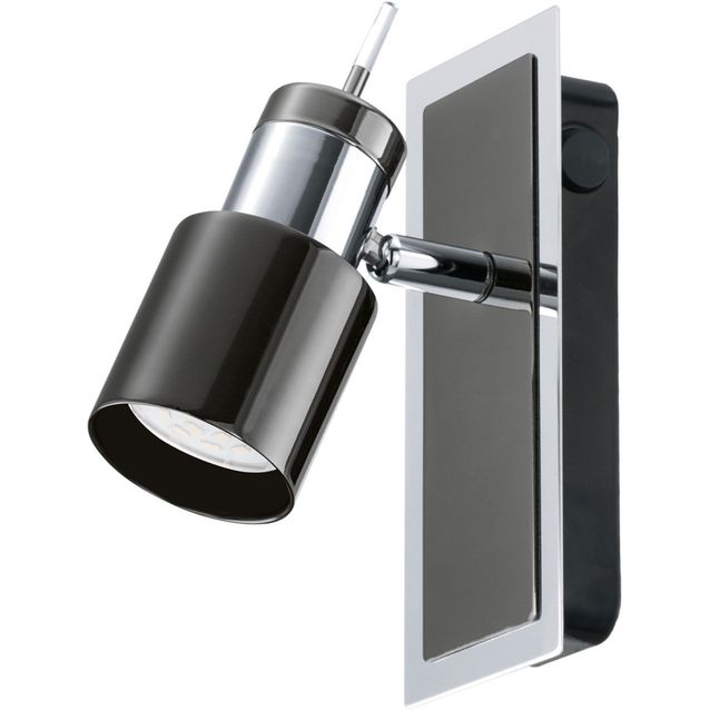 LED-seinäspotti Davida 1 165x70 mm musta/nikkeli