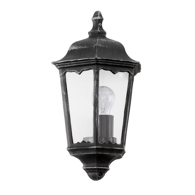 Seinävalaisin Eglo Navedo 60W 290x430x130 mm E27 IP44 musta/kirkas