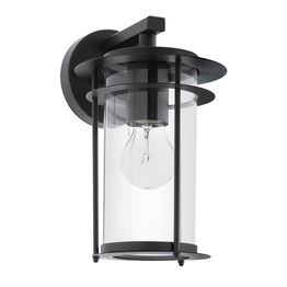 Seinävalaisin Eglo Valdeo 60W 165x275x200 mm E27 IP44 musta/kirkas