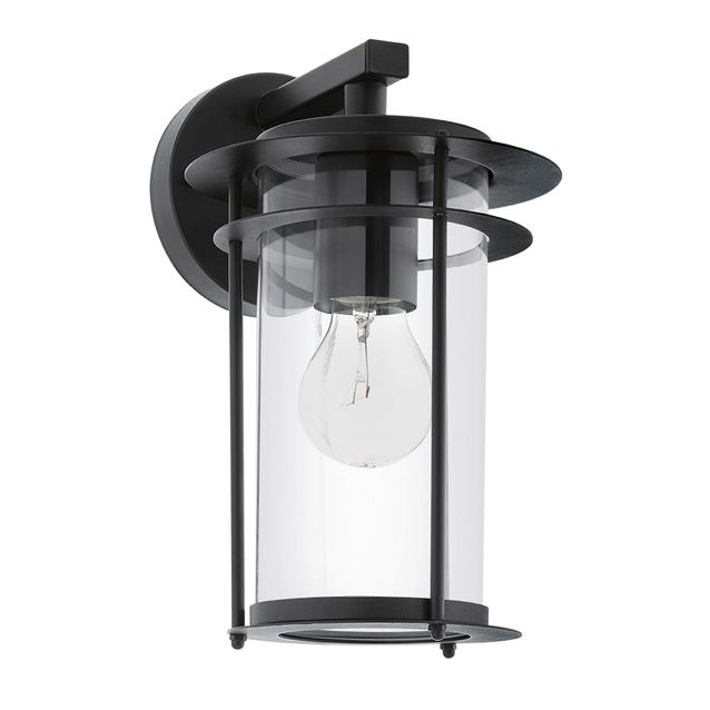 Seinävalaisin Eglo Valdeo 60W 165x275x200 mm E27 IP44 musta/kirkas