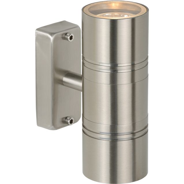 Seinävalaisin Lucide Arne-LED, Ø6.3 cm, 2x5W, IP44, satiinikromi