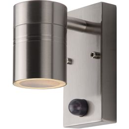 Ulkoseinävalaisin Lucide Arne-LED liiketunnistimella Ø63 cm 1x5W IP44 satiinikromi