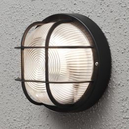 Seinävalaisin Konstsmide Mantova 7651-750 Ø 185x105 mm pyöreä musta