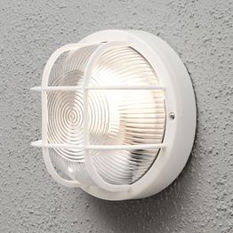 Seinävalaisin Konstsmide Mantova 7651-200 Ø 185x105 mm pyöreä valkoinen