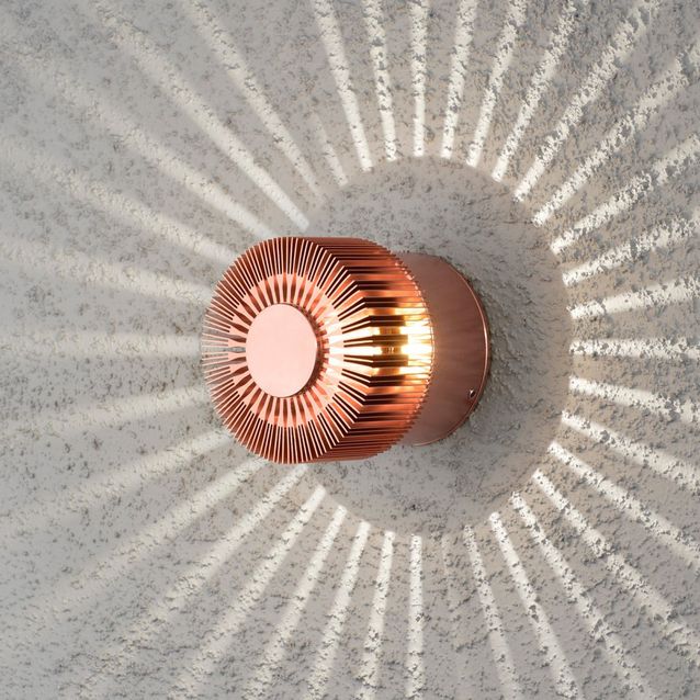 LED-seinävalaisin Monza 7900-900 Ø 90x80 mm kupari