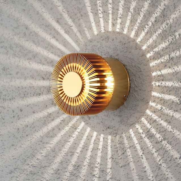 LED-seinävalaisin Monza 7900-800 Ø 90x80 mm messinki