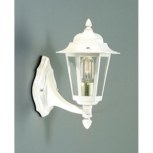 Seinävalaisin Noor Milano Mini, 354x282x205mm, yläkiinnitys, valkoinen