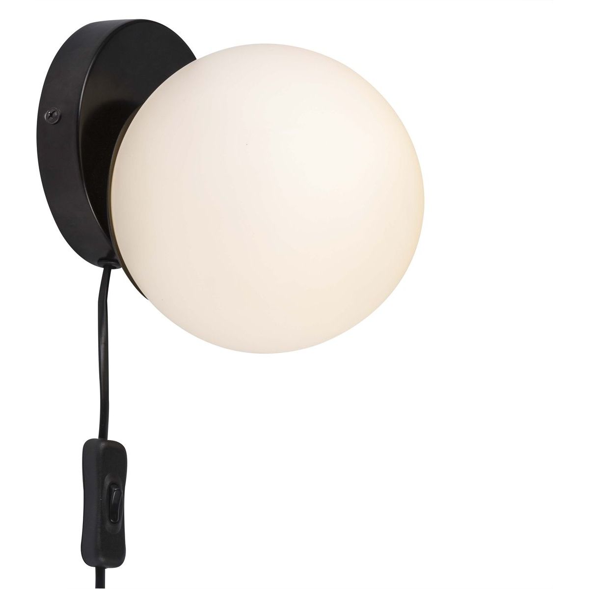 Seinävalaisin Nordlux Lilly 170x165x130mm musta/valkoinen