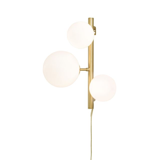 Seinävalaisin Aneta Lighting Molekyl mattamessinki/valkoinen