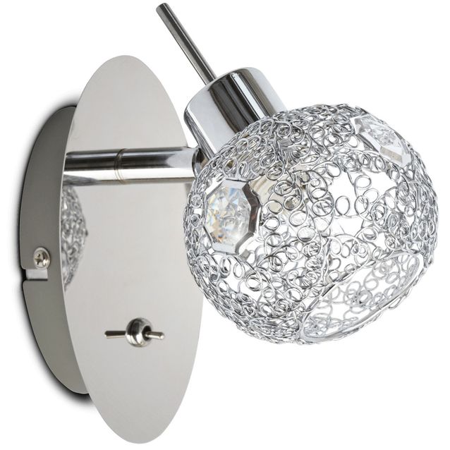 Seinävalaisin Sessak Catalina S9712-1K 13 x 8 cm metalli kromi/peili