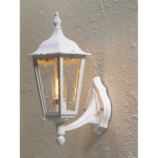 Seinävalaisin 7213-250 Firenze iso valkoinen matta yläsuunta